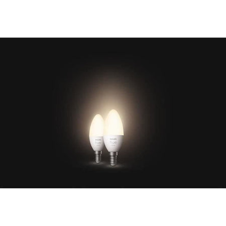 PHILIPS Hue White - Lampadine LED intelligenti E14 - Compatibile con Bluetooth - Confezione da 2