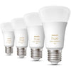 Philips Hue White Ambiance, lampadina LED collegata E27, equivalente 60W, 800 lumen, 4 pacchetto, Bluetooth compatibile