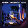 Philips White and Color Ambiance, lampada da tavolo portatile Hue Belle, compatibile Bluetooth, bianca