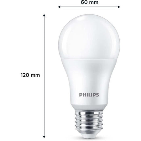 Lampadina LED - PHILIPS - 100 W - A67 E27 - Bianco freddo - Non dimmerabile x 3