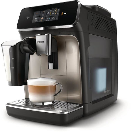 Macchina per caffè espresso automatica - PHILIPS - Silent Brew EP2336/40 - 4 bevande LatteGo - Nero cromato