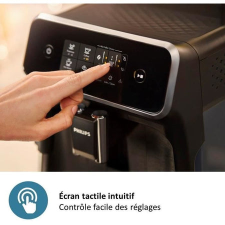 Macinacaffè automatico per macchina espresso - PHILIPS - EP2225/10 - 1500 W - 275 g di chicchi - Nero opaco