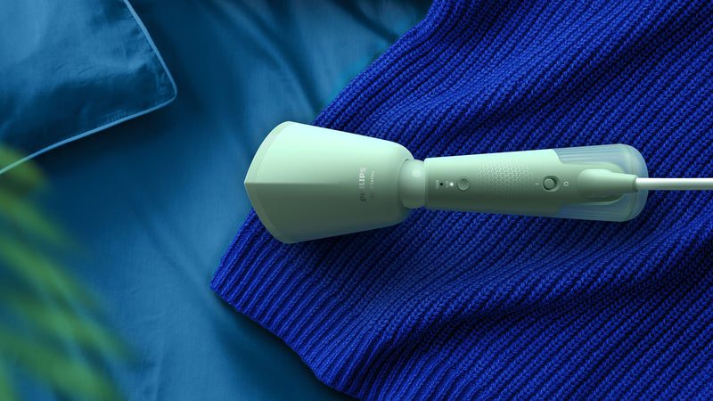 Vaporiera portatile - PHILIPS - STH5010/70 - 1300 W - Cottura a vapore verticale - Flusso di vapore continuo - Cavo: 2,5 m - Verde