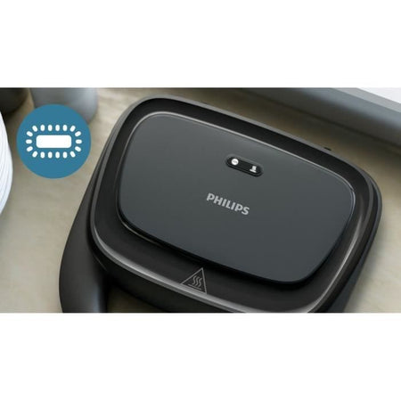 Tostiera - PHILIPS - HD2331/90 - 750 W - Piastre triangolari - Nero