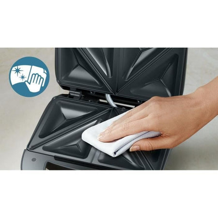 Tostiera - PHILIPS - HD2331/90 - 750 W - Piastre triangolari - Nero