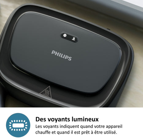 Tostiera - PHILIPS - HD2331/90 - 750 W - Piastre triangolari - Nero