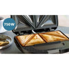 Tostiera - PHILIPS - HD2331/90 - 750 W - Piastre triangolari - Nero