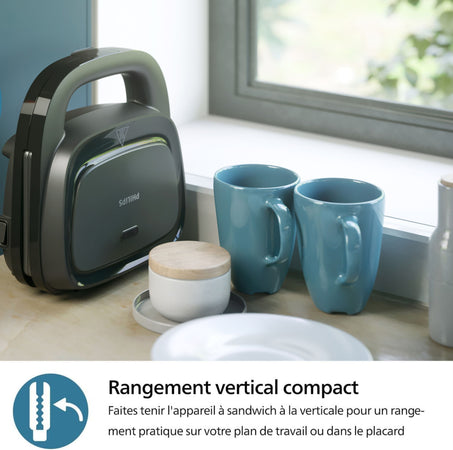 Tostiera - PHILIPS - HD2331/90 - 750 W - Piastre triangolari - Nero