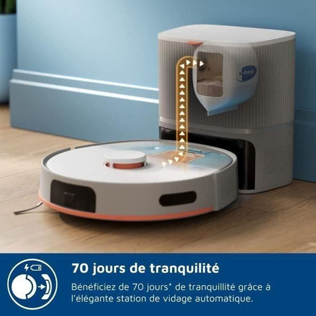Aspiradora robot PHILIPS XU5100/20 - 10000 Pa - Vaciado automático - Navegación láser