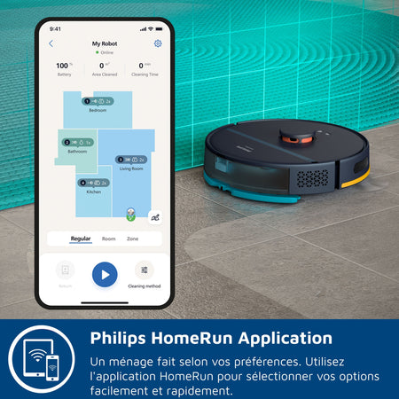Aspiradora robot PHILIPS XU2000/15 - Potencia 6000 Pa - Navegación láser