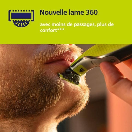 Testina rasoio - PHILIPS One Blade - Confezione da 4 lamette di ricambio 360  QP440/50