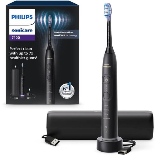 Spazzolino da denti - PHILIPS - HX7421/01 - Sonicare - Serie 7100 - Nero - Elettrico