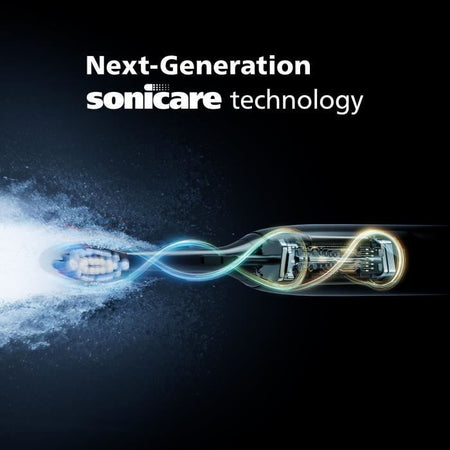 Spazzolino da denti - PHILIPS - HX7429/02 - Sonicare - Doppio manico Serie 7100 - Bianco e Nero - Elettrico