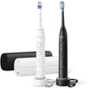 Spazzolino da denti - PHILIPS - HX7429/02 - Sonicare - Doppio manico Serie 7100 - Bianco e Nero - Elettrico
