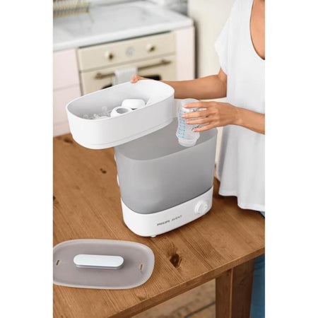 PHILIPS AVENT SCF291 / 00 Sterilizzatore elettronico 4 in 1 + cestello piatti - Bianco
