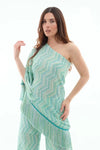 PHO Firenze | Poncho con frange maglia Rachel fantasia lurex