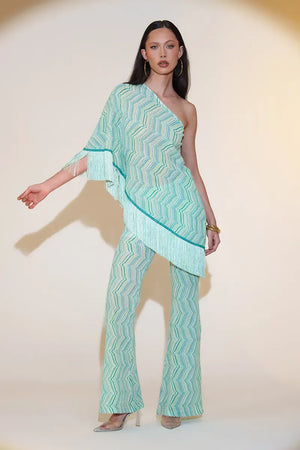 PHO Firenze | Poncho con frange maglia Rachel fantasia lurex