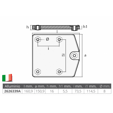 Piastra In Alluminio Per Zeus Drive