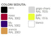 Sedia impilabile da mensa in polipropilene cm. 50x51x82h