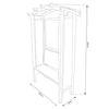 pergola ad arco con panca da giardino in legno di pino impregnato in autoclave 160x70x190h Marrone