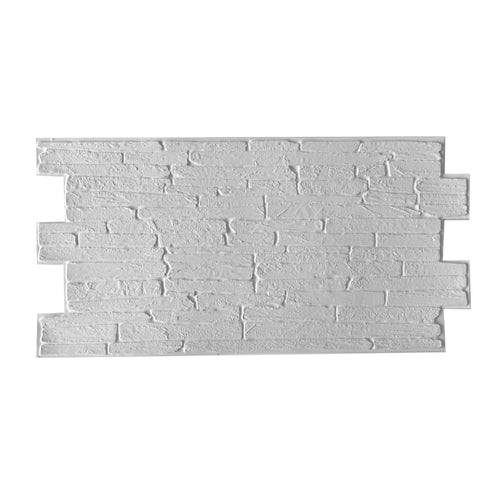 Pannelli 3D Rivestimento a parete in PVC effetto PIETRA BIANCA 96x48cm Realistici, isolanti, idrorepellenti. - Eternal Parquet
