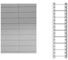 Schiena in lamiera a 8 doghe per scaffale magazzino cm. 80x150h