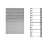 Schiena in lamiera a 8 doghe per scaffale magazzino cm. 120x150h