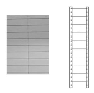 Schiena in lamiera a 9 doghe per scaffale magazzino cm. 80x180h