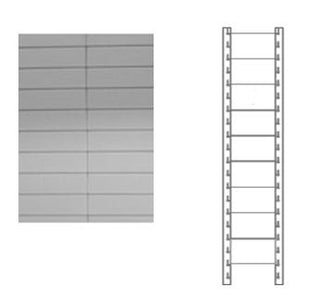 Schiena in lamiera a 9 doghe per scaffale magazzino cm. 91x180h