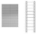 Schiena in lamiera a 9 doghe per scaffale magazzino cm. 120x180h