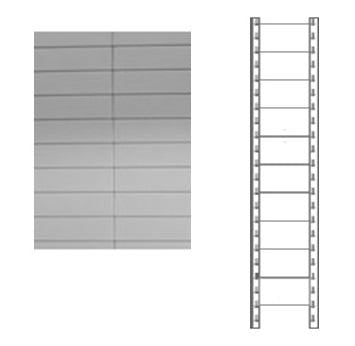 Schiena in lamiera a 10 doghe per scaffale magazzino cm. 80x200h