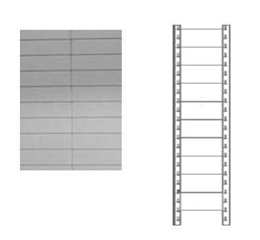 Schiena in lamiera a 10 doghe per scaffale magazzino cm. 120x200h