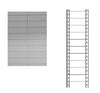 Schiena in lamiera a 10 doghe per scaffale magazzino cm. 120x200h