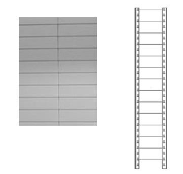 Schiena in lamiera a 13 doghe per scaffale magazzino cm. 80x250h