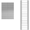 Schiena in lamiera a 16 doghe per scaffale magazzino cm. 120x300h