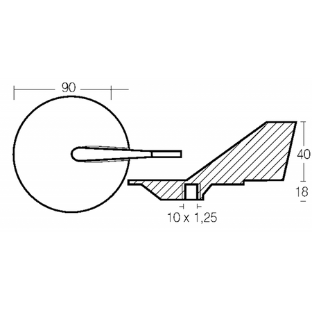 Pinna 40/90 Hp In Zinco