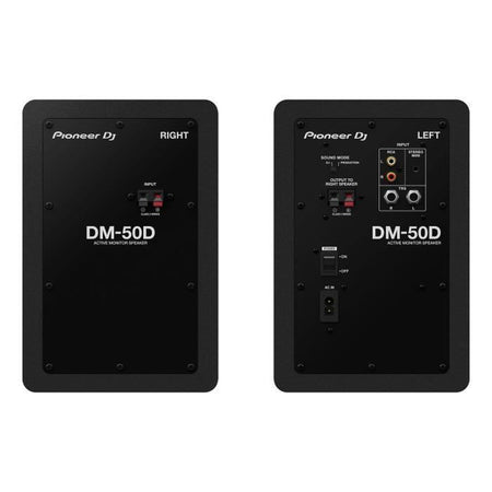 Coppia di altoparlanti monitor Pioneer DJ DM-50D - Bass Reflex - 2x25 W - Modalità DJ o Produzione - Nero