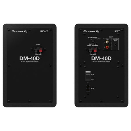 Coppia di altoparlanti monitor Pioneer DJ DM-40D - Bass Reflex - 2x19 W - Modalità DJ o Produzione - Nero