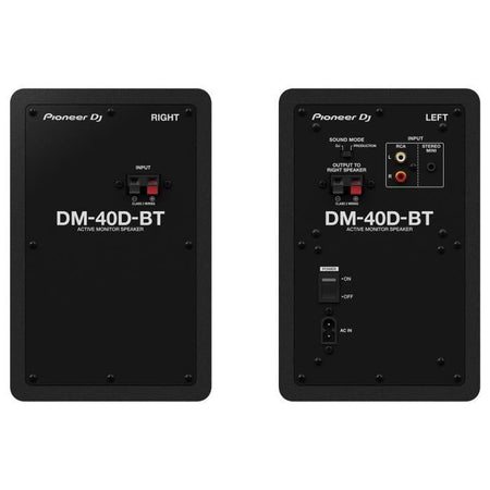 Coppia di altoparlanti monitor Pioneer DJ DM-40D-BT - Bluetooth - Bass Reflex - 2x19 W - Modalità DJ o Produzione - Nero