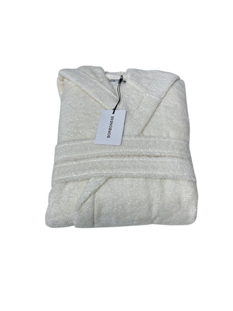 Accappatoio Lounge OP Borbonese con Cappuccio – 100% Spugna di Cotone Made in Italy