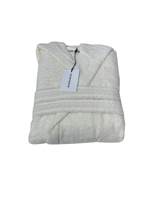 Accappatoio Lounge OP Borbonese con Cappuccio – 100% Spugna di Cotone Made in Italy