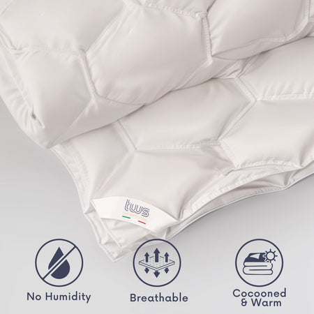 Piumino Estivo 150 gr | Morbida Imbottitura in Ovatta Soft | Microfibra Anallergica Bianca | Piumino per Letto