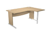 Scrivania operativa con top in melaminico e piedi in metallo cm. 160/180x60/80/120x73h