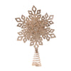 Puntale per albero di Natale a forma di fiore in metallo decorazione natalizia h 31 cm