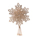 Puntale per albero di Natale a forma di fiore in metallo decorazione natalizia h 31 cm
