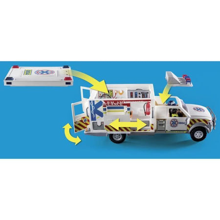 PLAYMOBIL - 70936 - Ambulanza con soccorritori e feriti