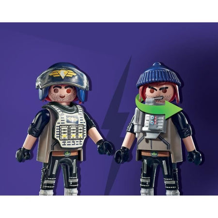 PLAYMOBIL - Quad bandito trasformabile - Ufficiali di polizia - City Action - Unità d'élite