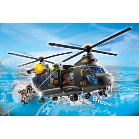 PLAYMOBIL 71149 Elicottero da trasporto delle forze speciali - Ufficiali di polizia - Azione cittadina - Unità d'élite