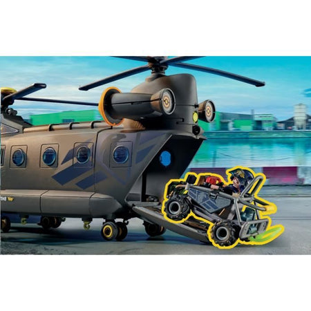 PLAYMOBIL 71149 Elicottero da trasporto delle forze speciali - Ufficiali di polizia - Azione cittadina - Unità d'élite