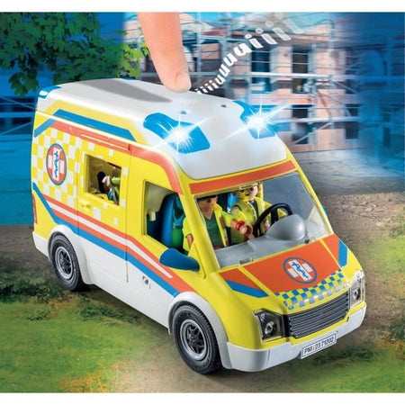 Playmobil - 71202 - City Action LES Subcutors - Ambulance with Light and Sound Effects